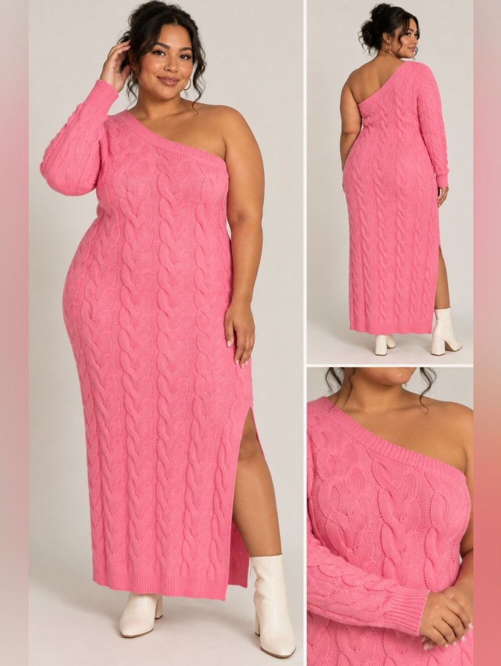 🌺 2/$30 Rosalie One Shoulder Sweater Dress